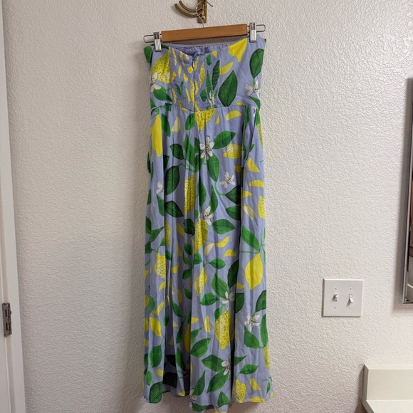 Maeve Lemon Grove Strapless Jumpsuit Size 2 - Picture 3 of 5